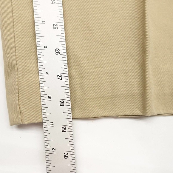 IZOD Pants Mens 38 x 32 Khaki High-Rise Slash Pockets Regular Fit Straight Chino - Picture 2 of 9